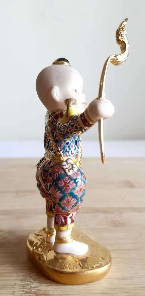 Collectable Thai SIRIN 18ct Gold Trim and Crystals Hand Made Miniature Doll Series (1)  - Marked