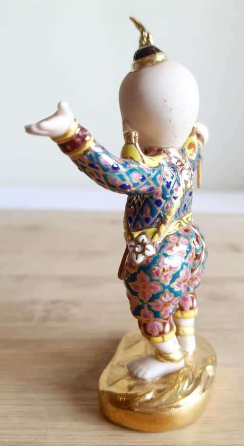 Collectable Thai SIRIN 18ct Gold Trim and Crystals Hand Made Miniature Doll Series (1)  - Marked
