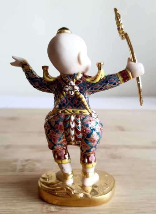 Collectable Thai SIRIN 18ct Gold Trim and Crystals Hand Made Miniature Doll Series (1)  - Marked