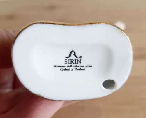 Collectable Thai SIRIN 18ct Gold Trim and Crystals Hand Made Miniature Doll Series (1)  - Marked