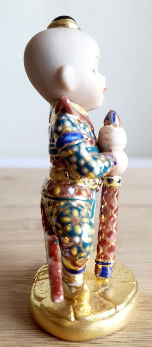 Collectable Thai SIRIN 18ct Gold Trim and Crystals Hand Made Miniature Doll Series (2)  - Marked