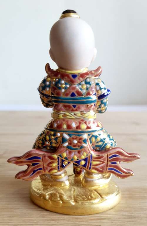 Collectable Thai SIRIN 18ct Gold Trim and Crystals Hand Made Miniature Doll Series (2)  - Marked