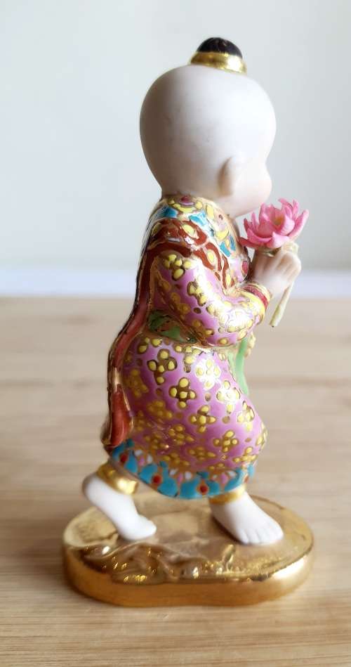 Collectable Thai SIRIN 18ct Gold Trim and Crystals Hand Made Miniature Doll Series (3)  - Marked