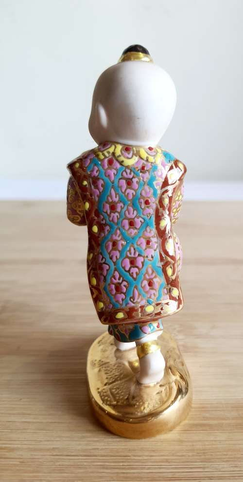 Collectable Thai SIRIN 18ct Gold Trim and Crystals Hand Made Miniature Doll Series (3)  - Marked