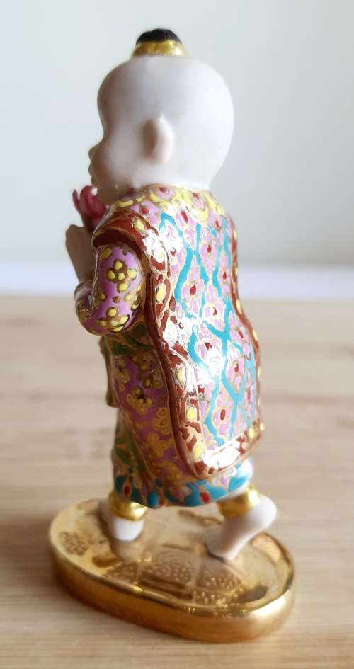 Collectable Thai SIRIN 18ct Gold Trim and Crystals Hand Made Miniature Doll Series (3)  - Marked