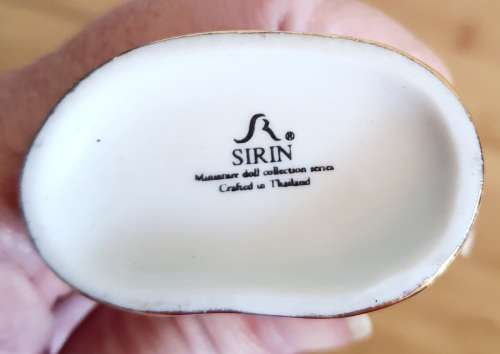 Collectable Thai SIRIN 18ct Gold Trim and Crystals Hand Made Miniature Doll Series (3)  - Marked