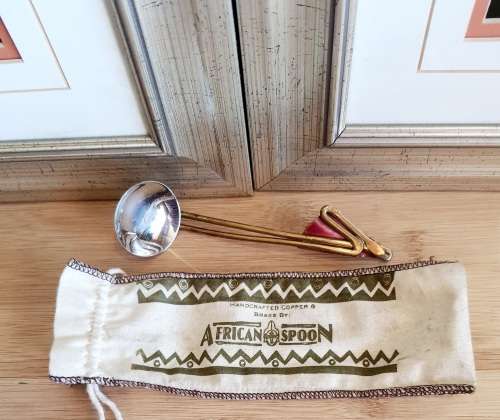 Rare Pair of Hand Crafted Copper and Brass Framed Boxed Art and Sugar spoon PLEASE READ BELOW