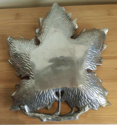 Exquisite Detail and a Good Solid Piece - Fruit of the Vine Silver Metal Decorative Piece