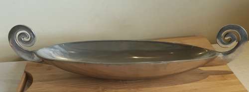 Functional Art : In the style of Carrol Boyes is a 53cm Hand Crafted Aluminium Bowl