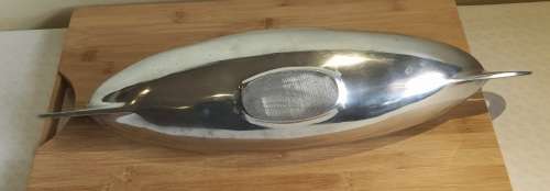 Functional Art : In the style of Carrol Boyes is a 53cm Hand Crafted Aluminium Bowl