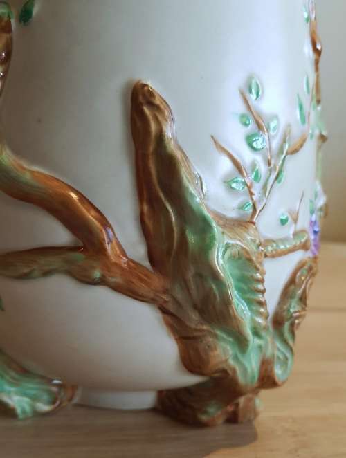 Vintage Clarice Cliff Vase - 989 Shape Cherry Blossom Pattern New Port Potteries c.30`s - Marked