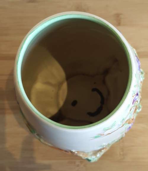 Vintage Clarice Cliff Vase - 989 Shape Cherry Blossom Pattern New Port Potteries c.30`s - Marked