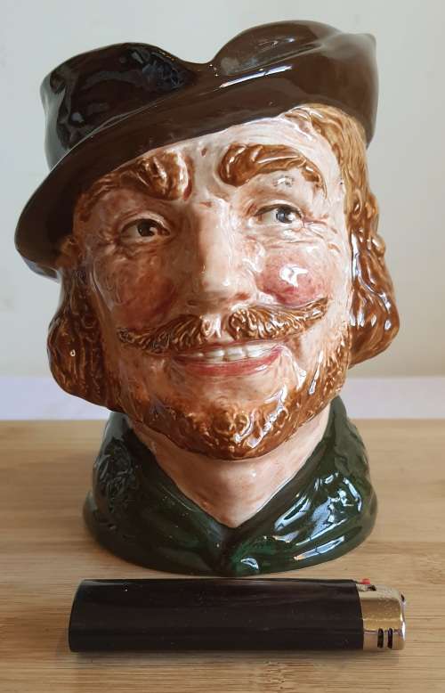 Large 17cm Vintage Royal Doulton Robin Hood with Feather Handle Toby Jug 5192 - Marked