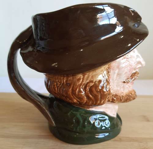 Large 17cm Vintage Royal Doulton Robin Hood with Feather Handle Toby Jug 5192 - Marked