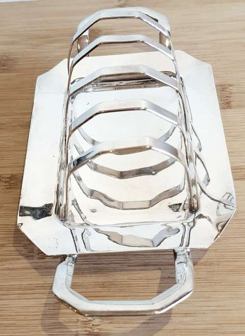 Vintage Hallmarked England Silver Plated Toast Rack - Marked
