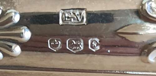 Boxed Sheffield Sterling Silver Handle Bread Knife - Hall Marked 76g - Stainless Deluxe Blade