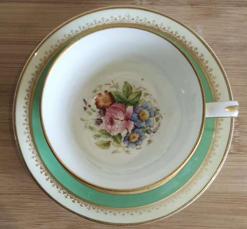 Hard to Find - Royal Worcester Demitasse Duo - Princess Royal c.30`s - Marked