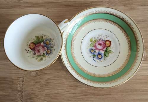 Hard to Find - Royal Worcester Demitasse Duo - Princess Royal c.30`s - Marked