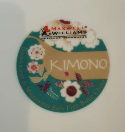 Maxwell and Williams 21cm Lunch Plate in Kimono Pattern - Marked