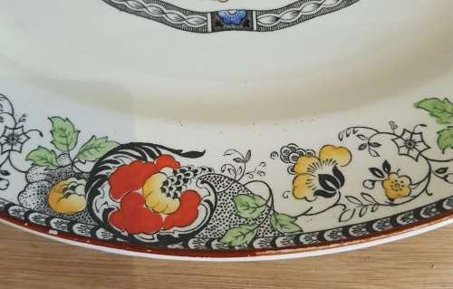 RARE Vintage Woods Burslem Nantucket Pattern 31x24cm Platter c.1930 - Marked