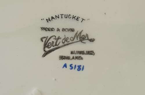 RARE Vintage Woods Burslem Nantucket Pattern 31x24cm Platter c.1930 - Marked