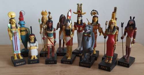 For the Egyptology Buffs - 13 Egyptian Deities - Hand Painted Resin