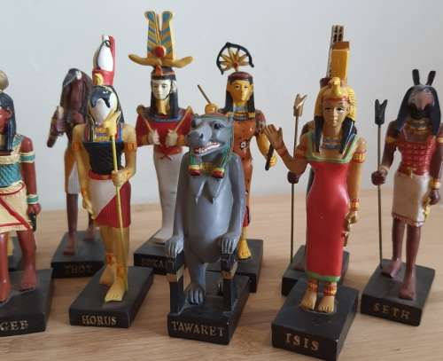For the Egyptology Buffs - 13 Egyptian Deities - Hand Painted Resin