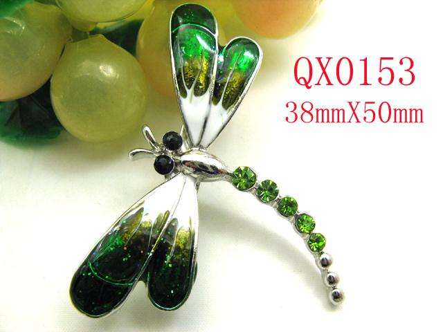 EXQUISITE Swarovski and Enamel Dragonfly - Just in time for Winter and Scarves