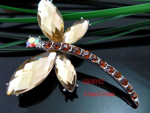 EXQUISITE Swarovski Crystal and Enamel Dragonfly - Just in time for Winter and Scarves
