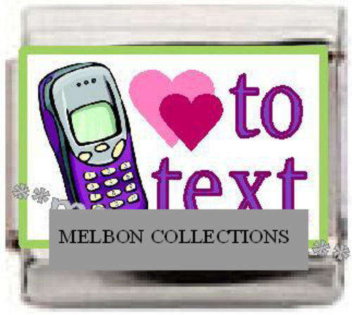 Italian Charms & Bracelets - Enamel -  LOVE TO TEXT
