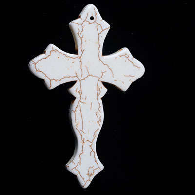 SOMETHING DIFFERENT - Howlite Cross Pendant