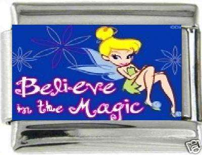 Italian Charms & Bracelets - Enamel - TINKERBELL Believe In The Magic