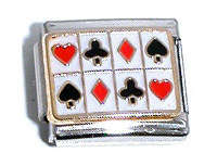 Italian Charms & Bracelets - Enamel - CARD SUITS