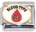 Italian Charms - Fits Nomination - Enamel - BLOOD TYPE B-