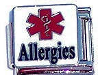 Italian Charms - Fits Nomination - Enamel - ALLERGIES