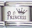Italian Charms - Fits Nomination - Laser - PRINCESS AND CROWN