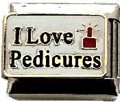 Italian Charms - Fits Nomination - Enamel - I LOVE PEDICURES