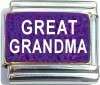 Italian Charms - Fits Nomination - Enamel - GREAT GRANDMA