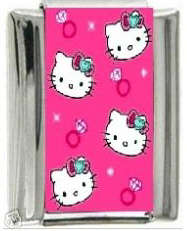 Italian Charms - Fits Nomination - Enamel - HELLO KITTY 7A