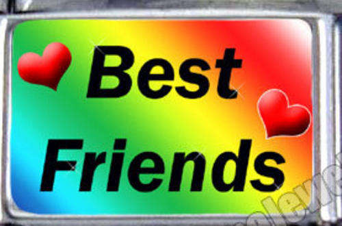 Italian Charms - Fits Nomination - Enamel - BEST FRIENDS RAINBOW