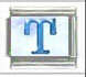 Italian Charms - Fits Nomination - Letters - LETTER BLUE T