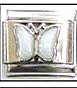Italian Charms - Fits Nomination - Birthstone - APRIL DIAMOND BUTTERFLY