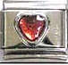 Italian Charms - Fits Nomination - Birthstone - JULY RUBY HEART