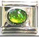 Italian Charms - Fits Nomination - Birthstone - AUGUST PERIDOT OVAL