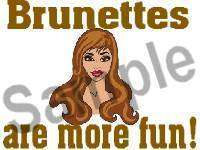 Italian Charms 9mm - Fits Nomination - Enamel - BRUNETTES ARE MORE FUN