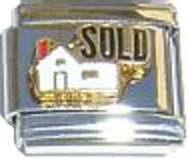 Italian Charms 9mm - Fits Nomination - Enamel - HOUSE - SOLD
