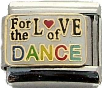 Italian Charms 9mm - Fits Nomination - Enamel - FOR THE LOVE OF DANCE
