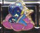 Italian Charms 9mm - Fits Nomination - Enamel -  BLUE FAIRY ON PINK CLOUD