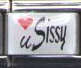 Italian Charms 9mm - Fits Nomination - Enamel -  LOVE U SISSY