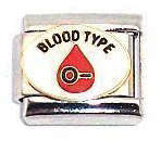 Italian Charms - Fits Nomination - Enamel - BLOOD TYPE O-